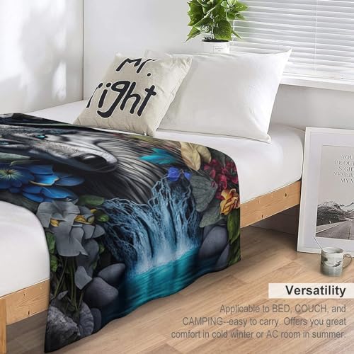 Couverture de lit loup mandala de qualité supérieure 100% flanelle - 6