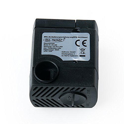 12V Wasserpumpe 3W 260l/h Teichpumpe Gartenteichpumpe Pumpe Garten Teich Wasser Tauchpumpe Aquariumpumpe