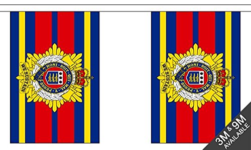 Flagtex Royal Logistic Corps Fabric Bunting – 9m with 30 Flags – Fabric for Indoor & Outdoor Use – String Flags Banners RLC British Army Supply Transport