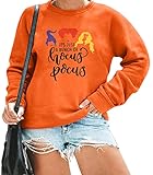 VILOVE Halloween Plus Size Sweatshirt Women It's Just a Bunch of Hocus Pocus Sweatshirt Sanderson Si