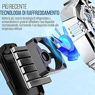 TRILINK Raffreddamento Telefono Per Il Gaming, Ventola Telefono Universale Con Due Modalità Di Raffreddamento, Custodia Per Radiatore Del Telefono Cellulare Per Iphone Smartphone Android Da 4,5 A 7"