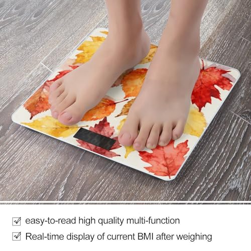 Báscula digital para baño con diseño Colorful Leaves miniatura 5