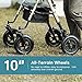 ELENKER All-Terrain Upright Rollator Walker with Padded Seat, 10