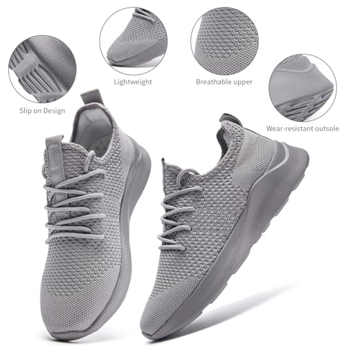 Image of Men's Running Walking Shoes Sneakers Tennis Fitness Athletic Shoes Non Slip On Sports Casual Workout Shoe Lightweight Comfortable Gym Fashion Breathable Mesh Trainer