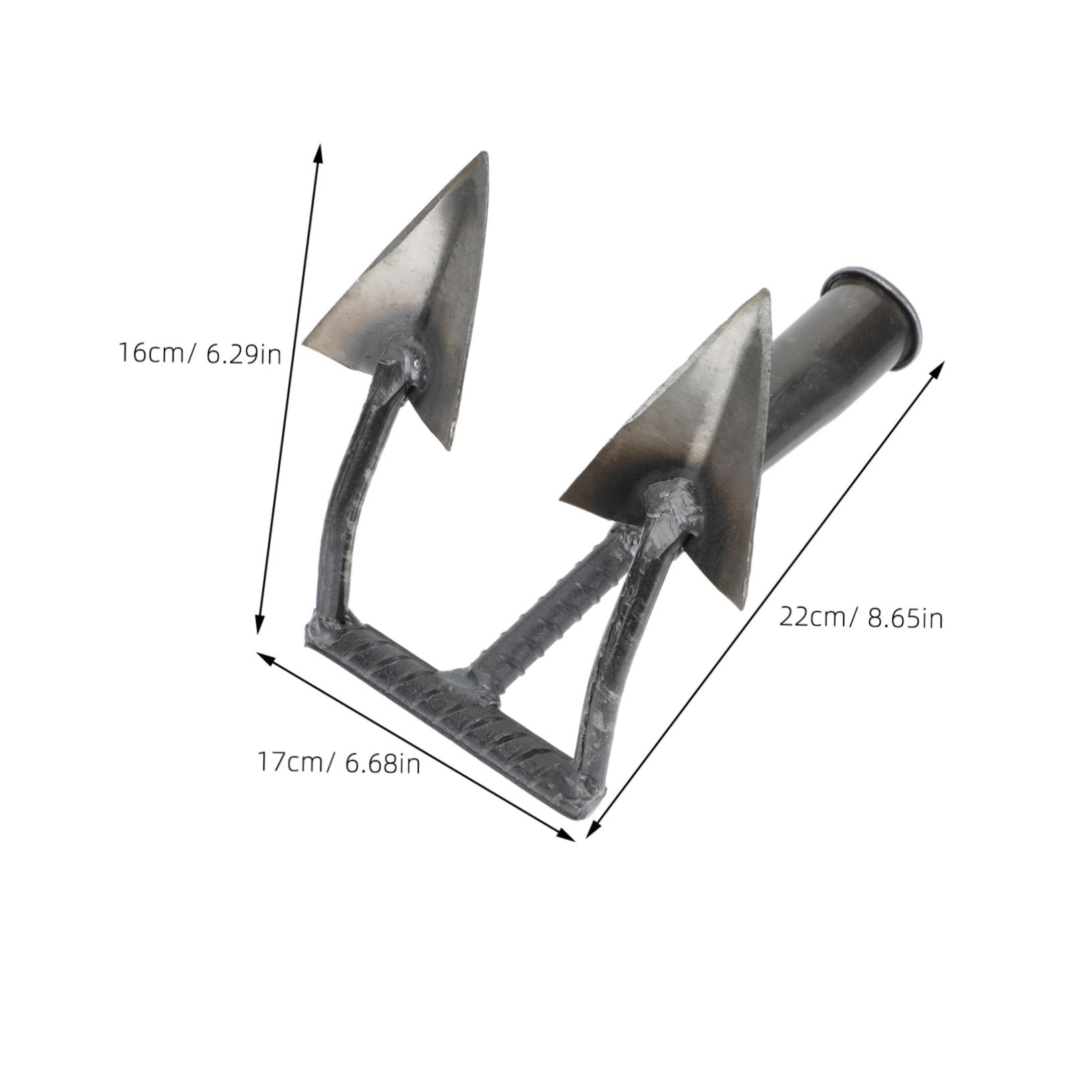 DOITOOL Azada Triangular Multifuncional para Jardinería Ligera y Duradera Herramienta para Aflojar Tierra y Deshierbar Huertos y Parques
