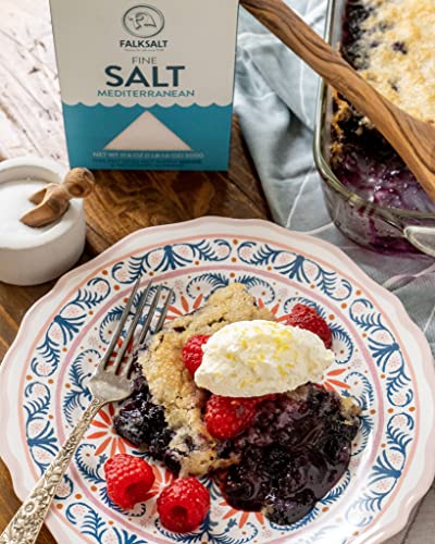 Falksalt | 1.1Lb Mediterranean Sea Salt - Fine Grain | All Natural, Non-Gmo, Kosher Certified #TOP6