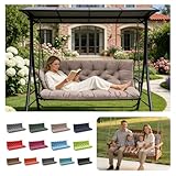 LCYY.TG Porch Swing Cushions, Outdoor Swing Replacement Cushions 3 Seater with...