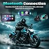 GPS CarPlay portátil para moto LBW 2026 de 6" (incluye tarjeta SD de 128G), con Android Auto inalámbrico, doble cámara/dash cam 2K, navegación, pantalla táctil HD a prueba de agua, soporte magnético de liberación rápida, TPMS, BT 6