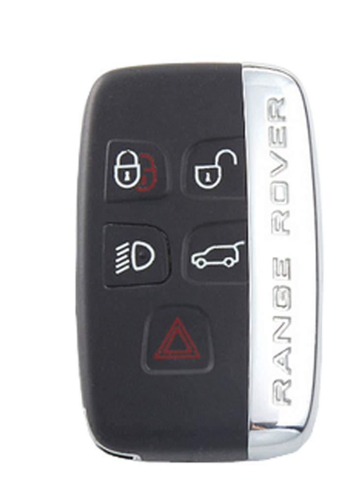 Custodia In Silicone Morbido Per Chiave Land Rover E Range Rover - Nero Carbonio Con Portachiavi