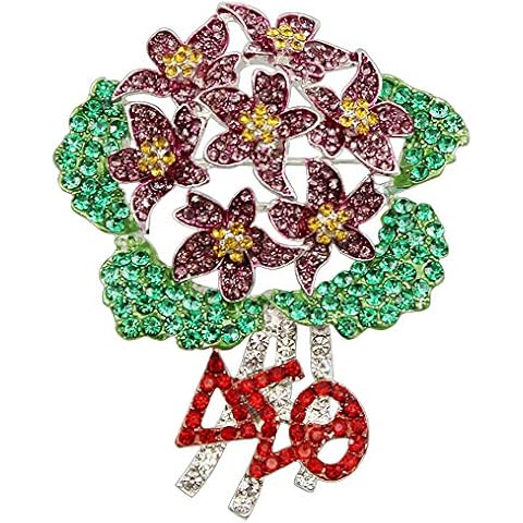 NS Emblem Delta Sigma Theta Sorority African Violet Pin- Silver Cover