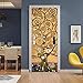 Adesivi per Porte Interne 3D PVC Impermeabile Autoadesivo Rimovibile Creative Arte Sticker 3D Buccia e Bastone Adesivo di Porta Per la decorazione domestica Albero di Gustav Klimt 77x200cm