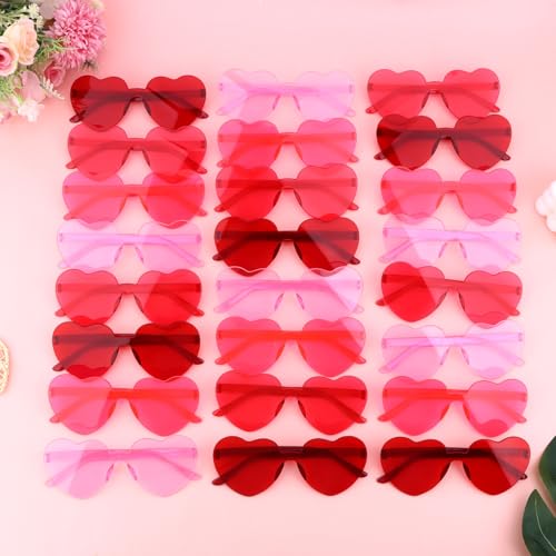 Image of Heart Sunglasses 12 /18 /24 Pcs Heart Shaped Glasses for Women Cute Funny Party Glasses Party Favors Accessories