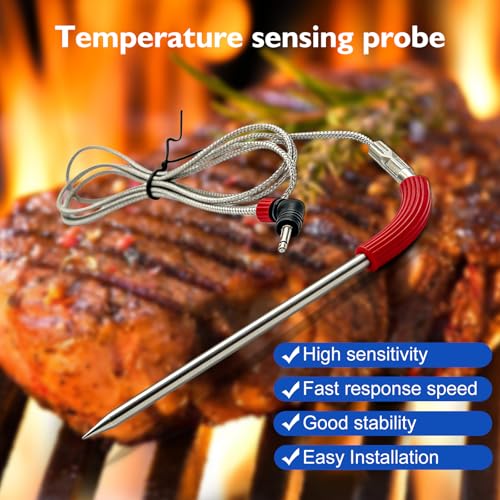 4 Stk Grill Ersatzsonde Kompatibel Mit Weber Igrill 2 Igrill Mini Igrill 3 Temperatursonde Grill Ersatzsonde -30 °c Bis 300°c, Fleischthermometer Grill, Für BBQ Und Ofen Einsatz