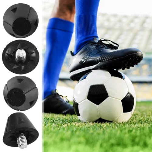 Ersatzstollen für Fußballschuhe,16St Fußball Studs Fußballschuhe Schraubstollen Set Nylonstollen Metallkopf-Ersatzstollen, rutschfeste Fussballschuhe Stollen 13mm/16mm,Schraubenbreite 5mm,Schwarz