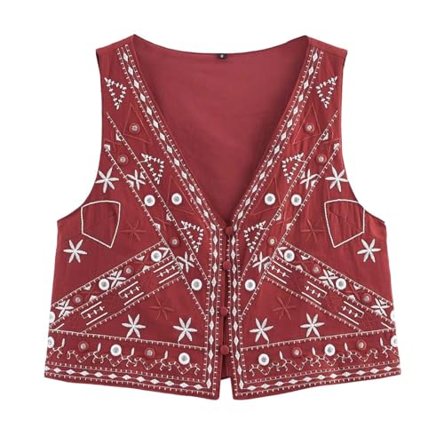 Veste femme mi saison de style français avec broderies délicates et fermeture boutonnée