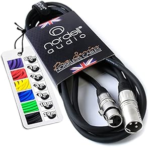 Nordell No Bull Music Gear’ Premium XLR Cable (Black, 3m): Achieve a Clearer Audio Signal with Balanced Male to Female…