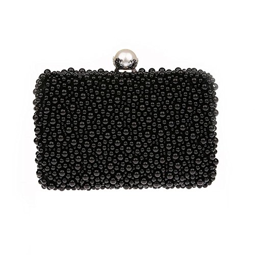 Image of ZAKIA Women's Faux Pearl Beaded Evening Dress Bag Bridal Wedding Tote Party Wallet Clutch