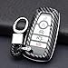 MIHUMIMO Carbon Fiber Car Key Fob Cover Case Chain Compatible with Ford F-150 Raptor Explorer Escape Fusion Bronco Sport Edge Lincoln Corsair Nautilus