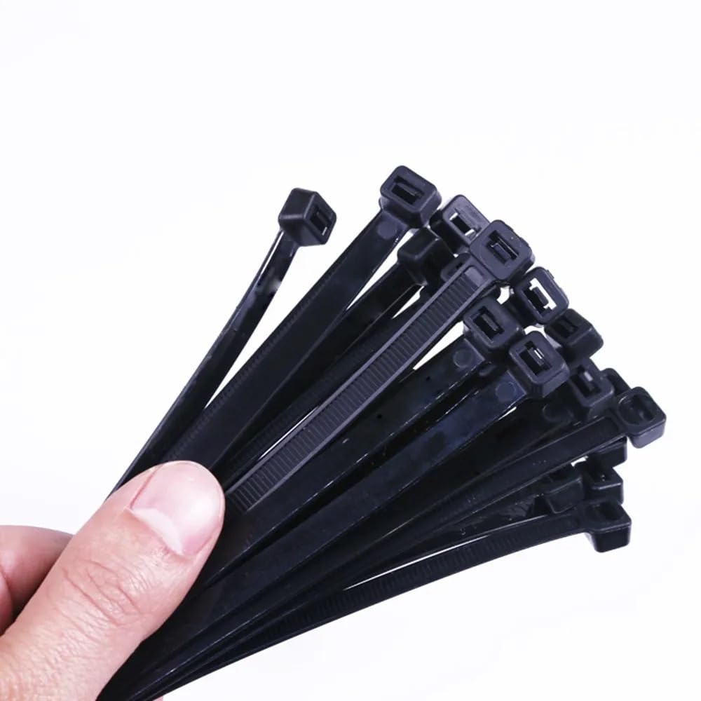 WZDDXUNSF 250/500Pcs 3.6mm Width Self-Locking Black Nylon Wire Cable Zip Ties(250pcs 5x450mm)