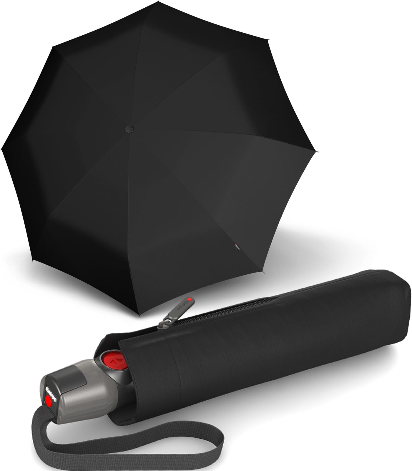 Knirps T.200 Medium Duomatic Parapluie Pliant, 28 cm, Noir (Black)