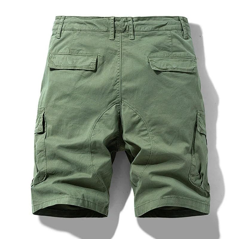 Bermudas de verano para hombre con bolsillos cargo de algodón resistente 2