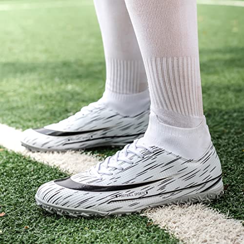 Fgcvx Men's Soccer Boots Football Turf Shoes Running Walking Athletic Shoes For Outdoor/Indoor White #TOP6