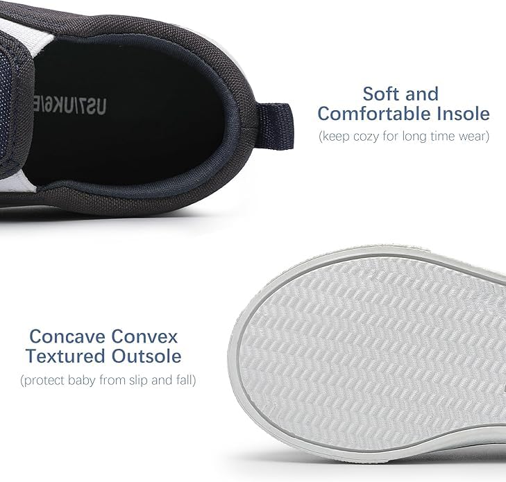 Bigwow Toddler Boys Girls Canvas Sneakers Little Kid Low Top Slip On Lightweight Comfy School Casual Tennis Sneaker Walking Shoes4