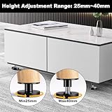 Bohoray 10PCS Adjustable Furniture Feet, 20-45mm Adjustable Feet for Furniture, Screwed or Self-Adhesive Adjustable Furniture Legs, Adjustable Feet for Cabinet, Chair, Table, Sofa （Black） - Image 4