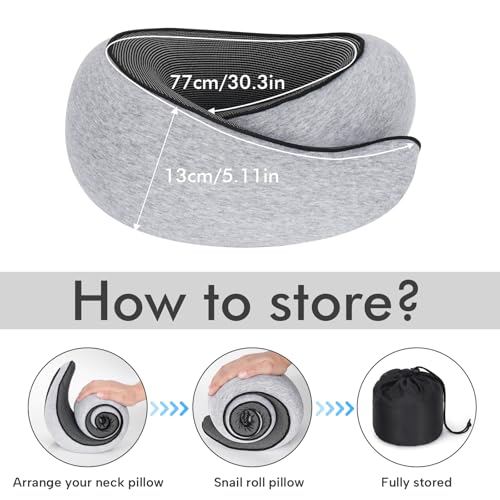 Almohada de viaje de espuma viscoelástica ajustable miniatura 2