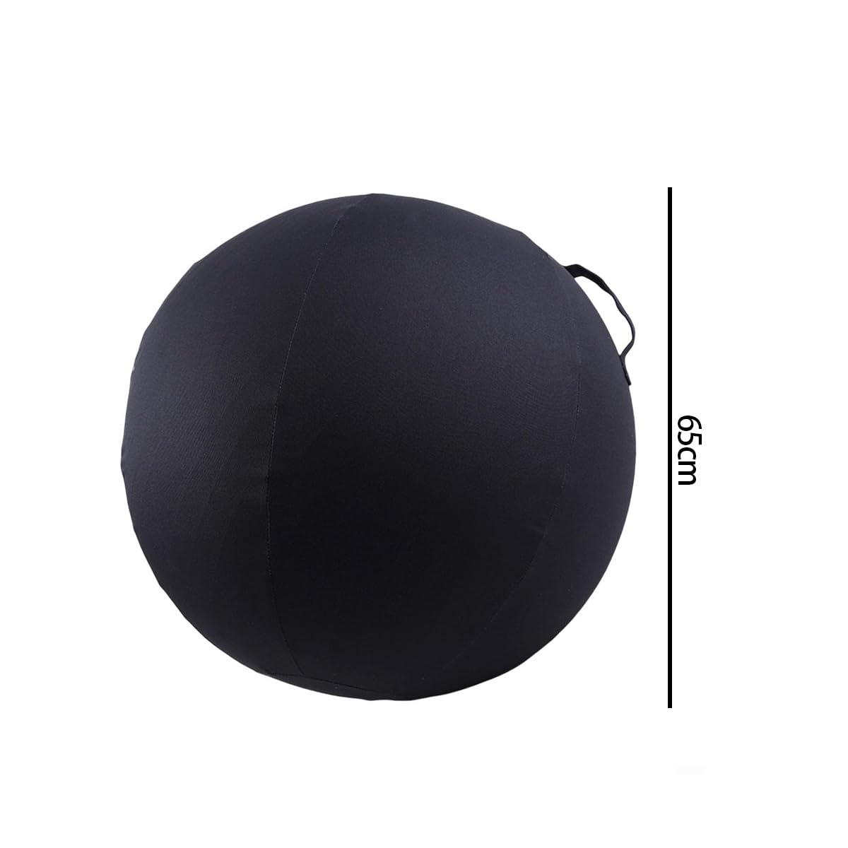 Housse de protection pour ballon de yoga de 65 cm, en tissu de coton respirant avec poignée de transport pour vos séances de fitness (gris foncé)
