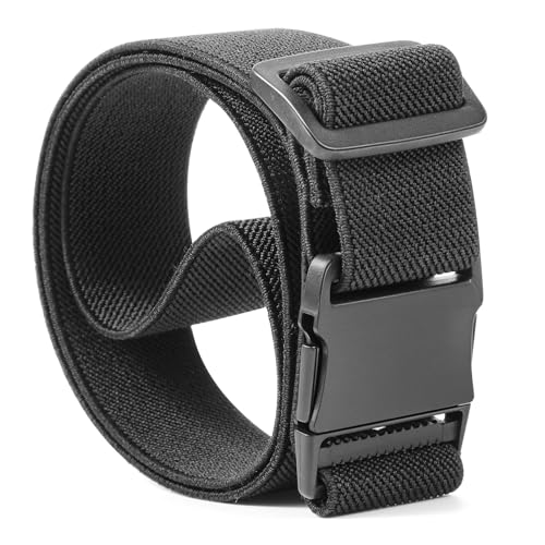 YUXIANLB Mens Elastic Stretch Belt Unisex Black Quick Release Belt Adventure Web Belt for Men Adjustable Sport Work Belts