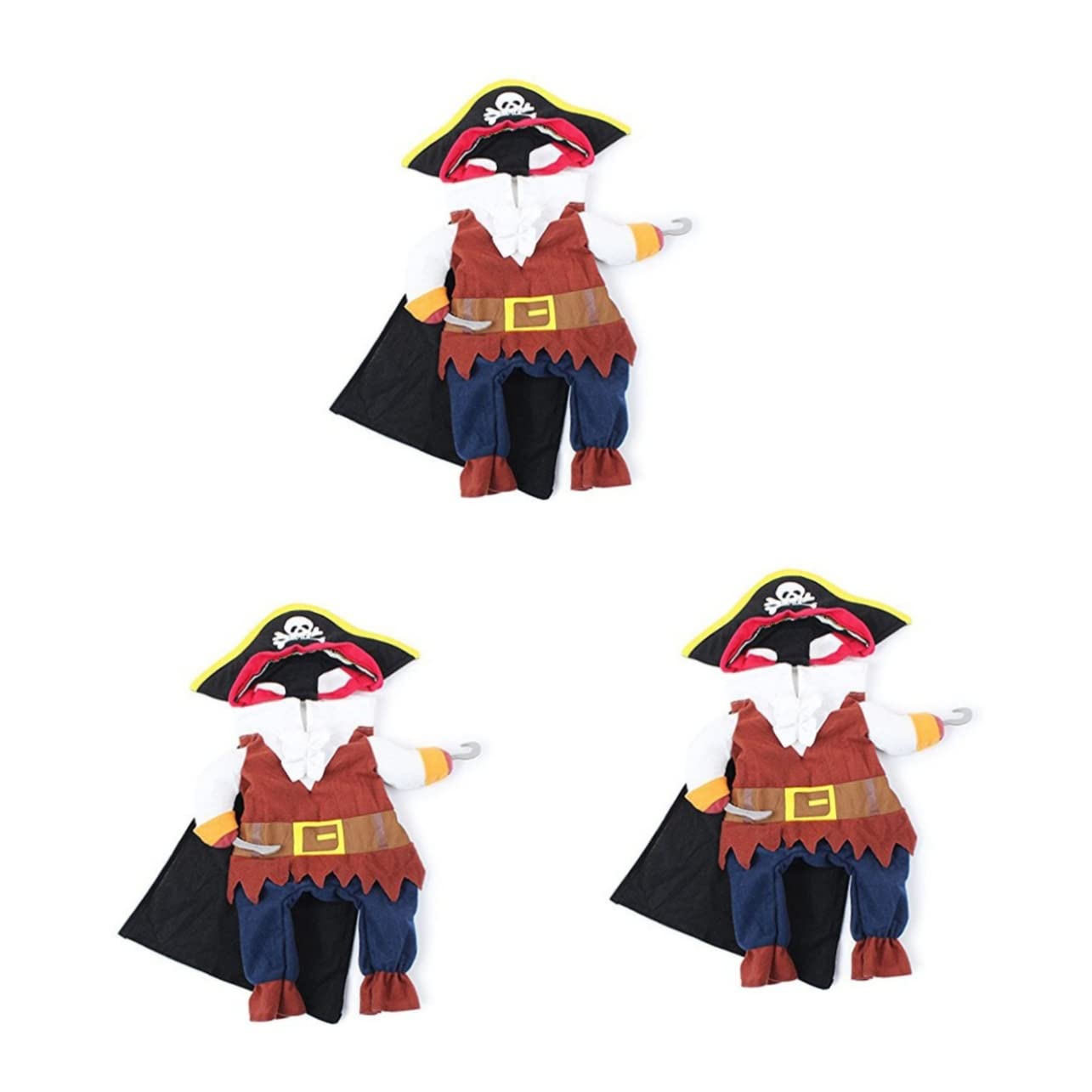 FRCOLOR 3 Pezzi Costumi Per Animali Domestici Cappello Cane Gatto Pirata Vestito Elegante Abbigliamento Festival Festa Vestito