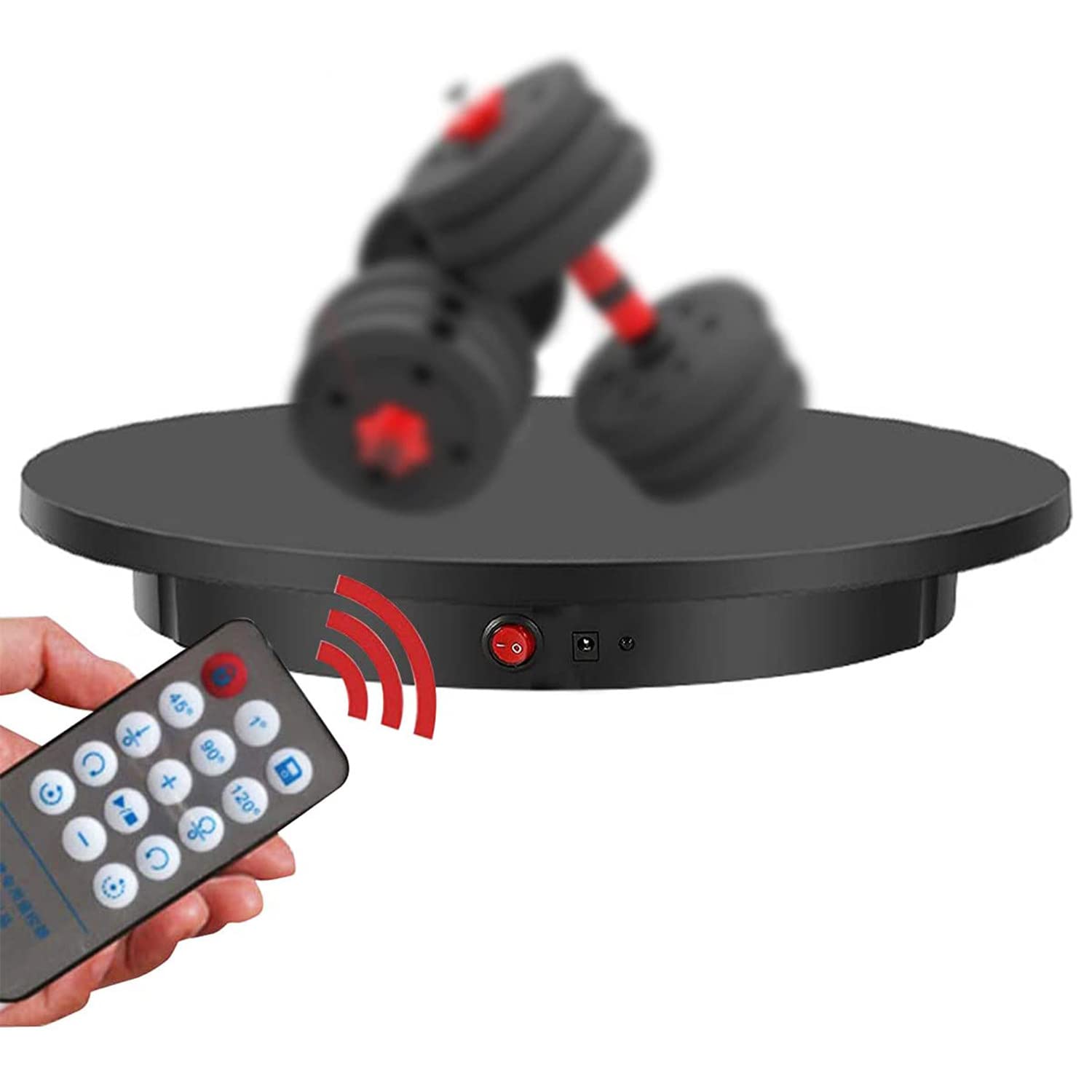 Espositore Girevole Motorizzato Diametro 16,5 Pollici, Piattaforma Girevole Elettrica Giradischi Automatica con Telecomando Display Fotografico a 360 Gradi per Modelli, Gioielli e