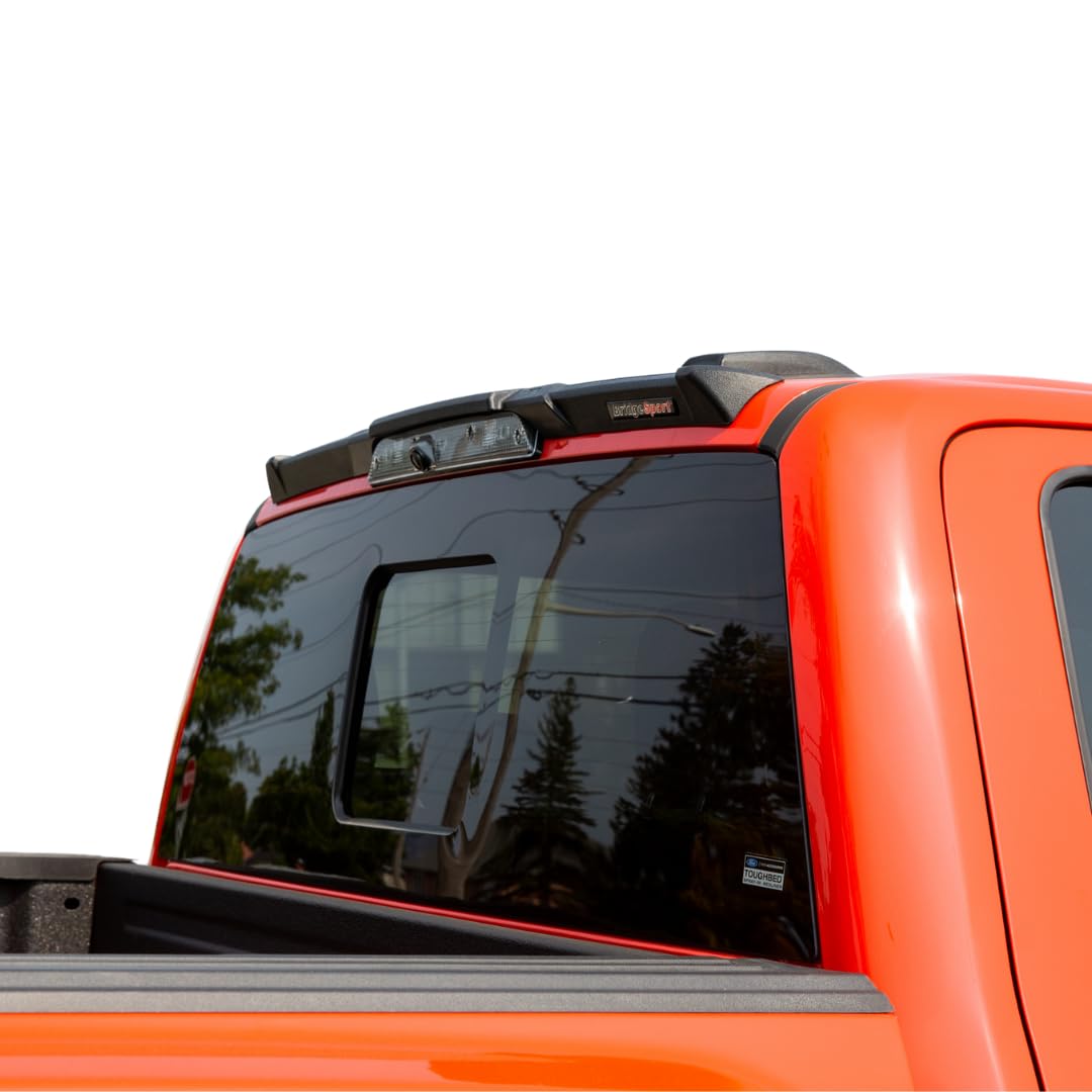 BridgeSport Wingman Truck Utility Spoiler for Ford F-150 2015-2025 | Raptor 2015-2025 | Super Duty 2017-2025 | Headache Ladder Rack to Protect Your Roof