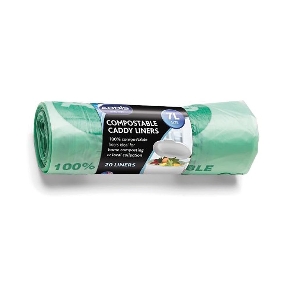 Addis Compostable Caddy Liners Green (Roll 20) - 517536