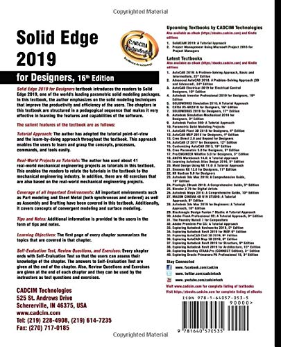 Solid Edge 2019 for Designers, 16th Edition
