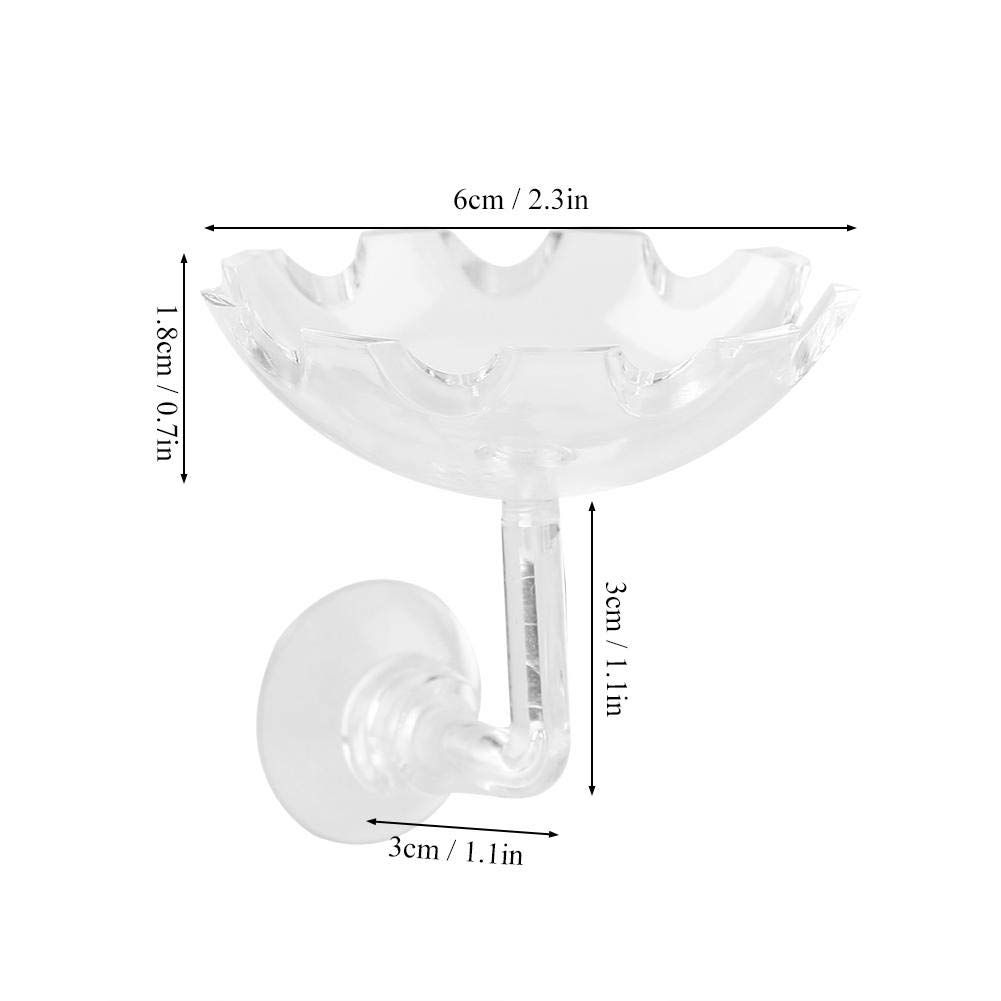 Shrimp Futternapf Acryl Sucker Cup Design Aquarium Bowl Tray Wasser Lebensmittel Kleiner Reptil Würmer Haustiere Dish Feeder Bowl