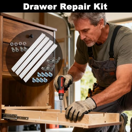 Support de fond de tiroir d'armoire et commode de maison avec outils robustes - 4