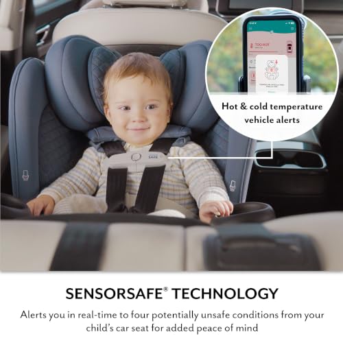 Evenflo Revolve360 Extend All-in-One Rotating Car Seat | with Green & Gentle Fabric, SensorSafe, Rear-Facing, Forward-Facing, Highback Booster Mode, Infant to 12 Years (Agate) - image 8