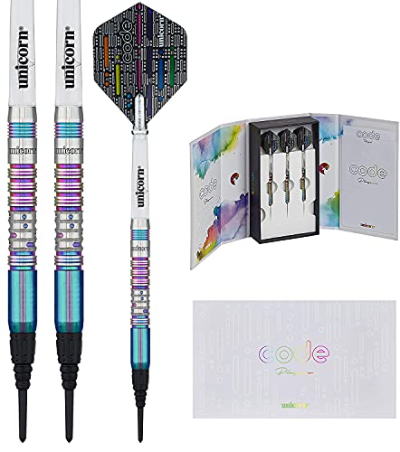 Maniglia DVDB lavorata Unicorn Code Dimitri Van den Bergh 90% Tungstène Freccette con Punta Morbida, Multicolore, 22 g Unisex-Adulto