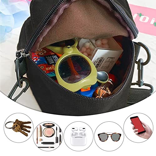 FuninCrea Canvas Messenger Bag - Cute and Fashion Shoulder Crossbody Phone Bag With Zipper4