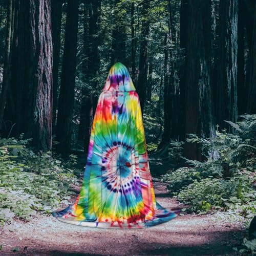 Cape médiéval tie and dye à capuche : la solution pour un costume rapide - 5