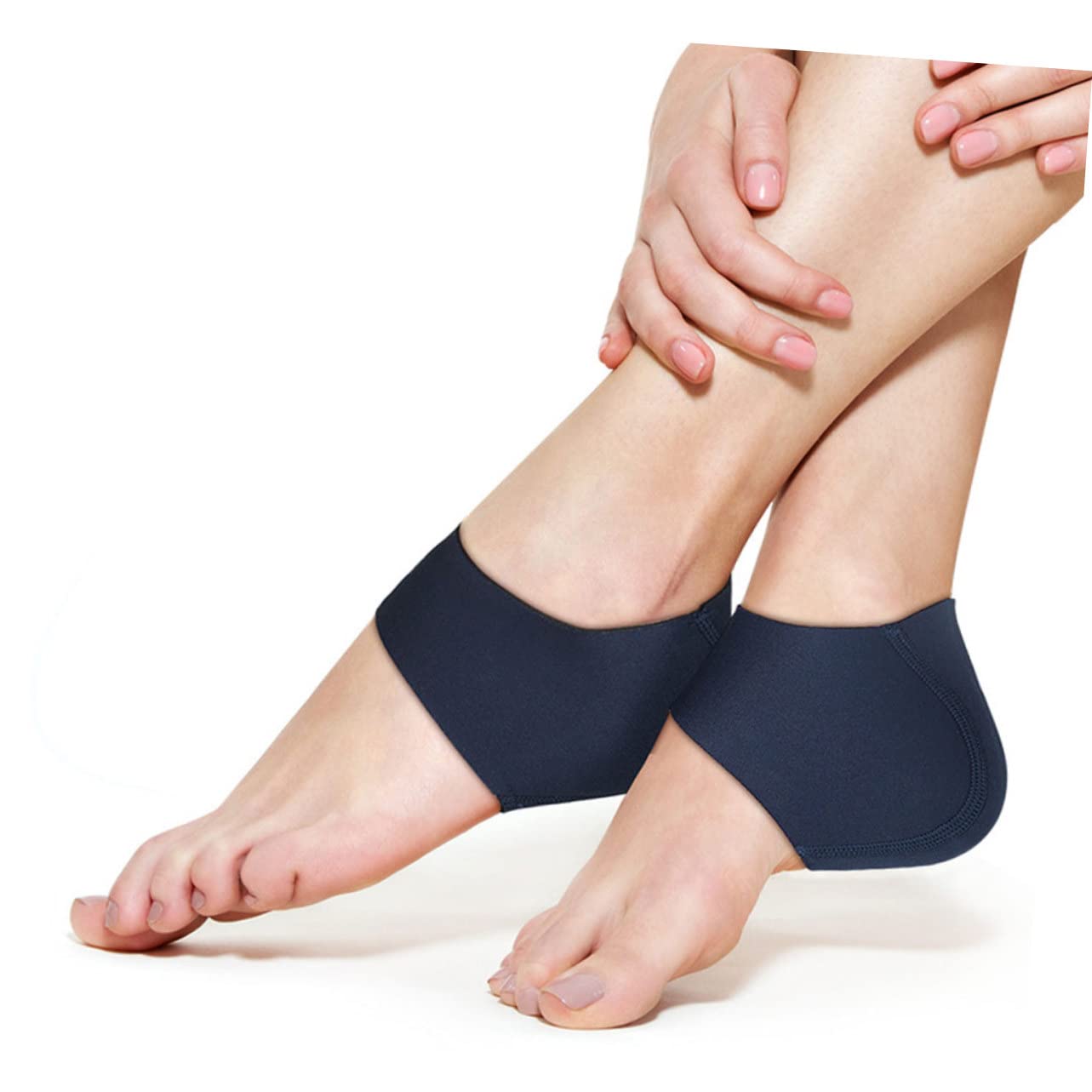 NOLITOY 5sets Shoe Soles Women Heel Protectors Elastic Heel Socks Foot Sleeves Toeless Portable 2pairs*5