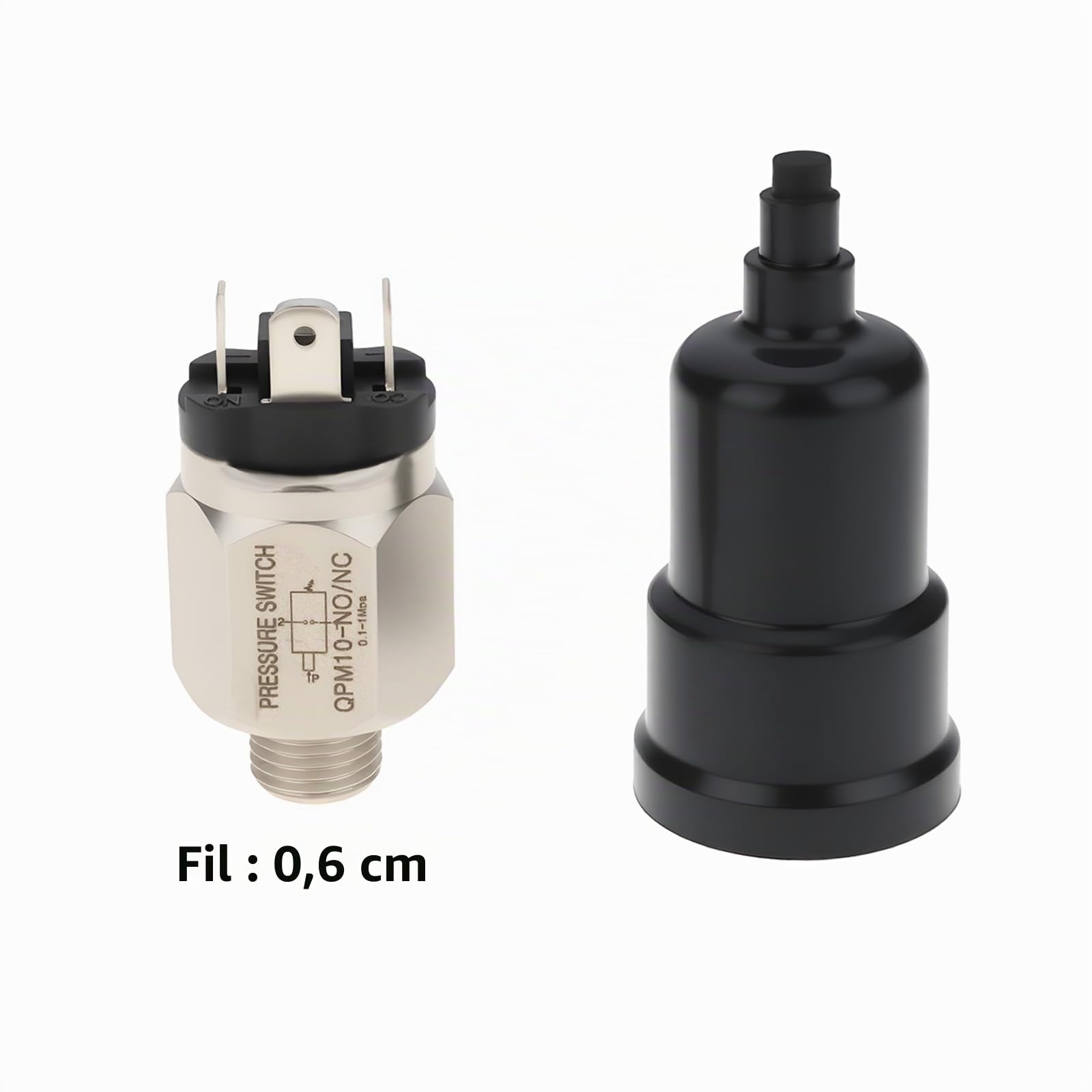 Pressostat d'air Réglable QPM10-NO/NC Filetage 1/4 Po pour Automatisation Industrielle et équipements Mécaniques 0,1-1 Mpa