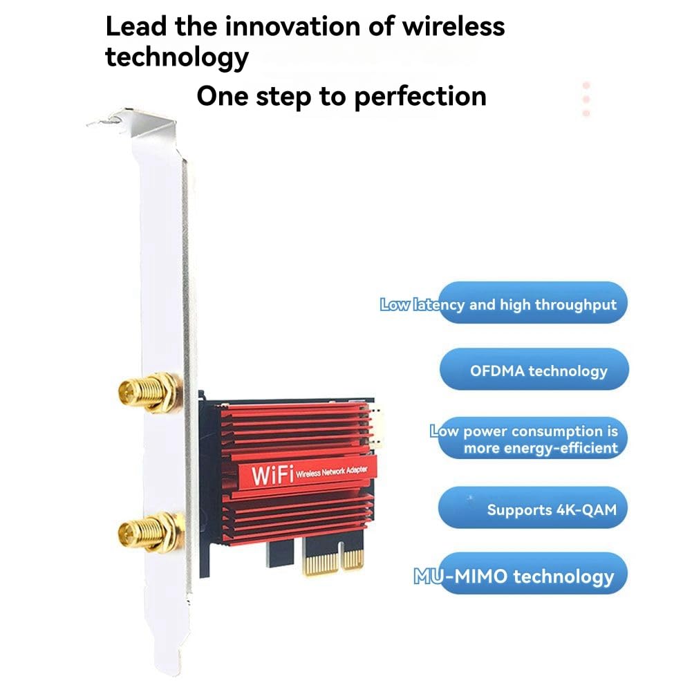 BT5.4 WiFi 7 QCNCM865 PCI-E Adaptateur 9256Mbps Kit Tri Tri Band 2.4G / 5G / 6GHz Adaptateur de Réseau sans de Bureau pour Win10 / 11
