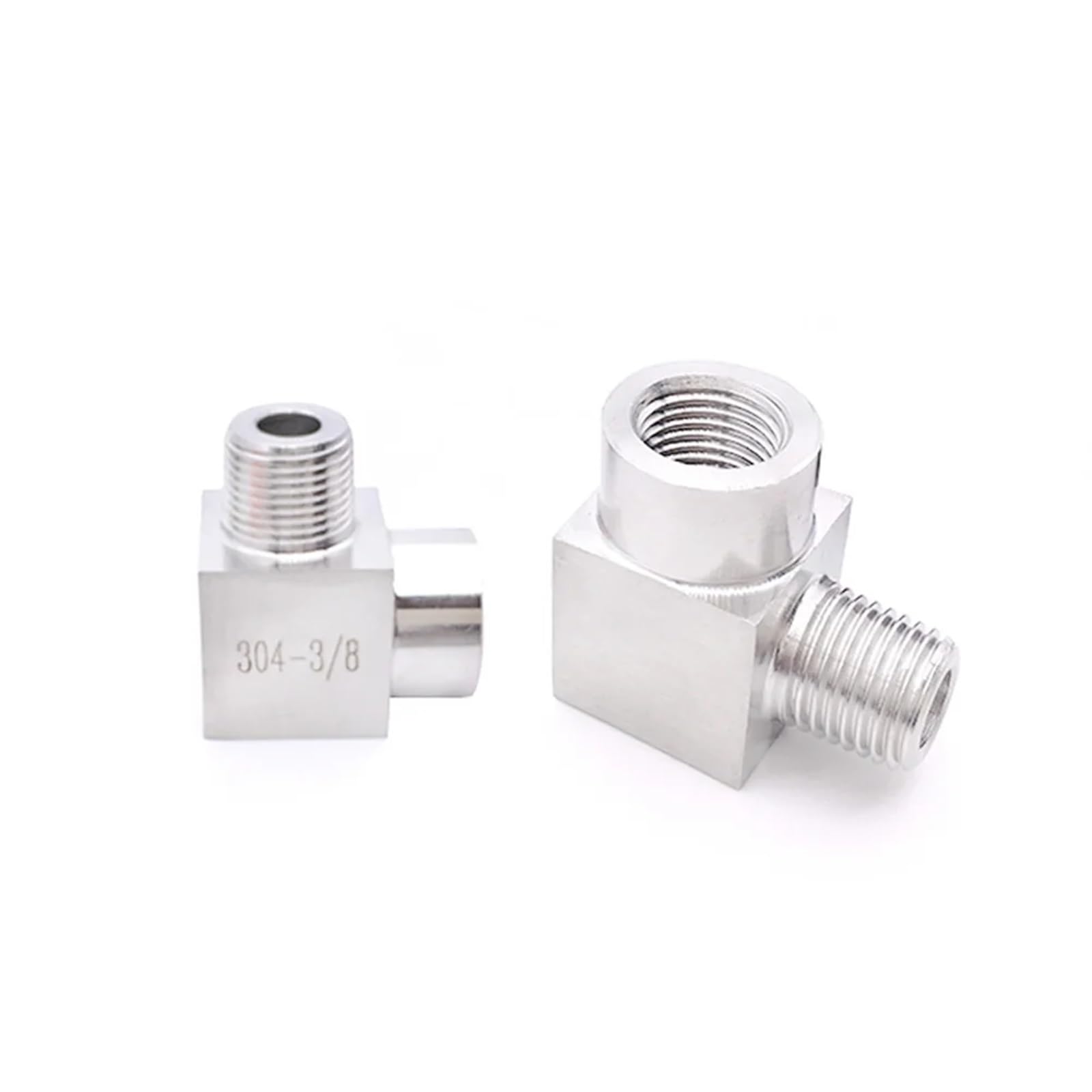 Wasserleitung Sanitärarmaturen, 1/8 "1/4" 3/8 "1/2" 3/4 "BSPP Femmina a BSPT Maschio Angolo di Gomito di 90 Gradi Accoppiatore Raccordo In Acciaio Inox 304 Acqua Gas Gomito connettore Raccordo(BSP-1/2