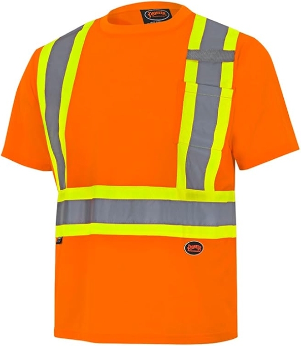 Pioneer Hi Vis Safety Shirt - Moisture-Wicking Reflective T-Shirt
