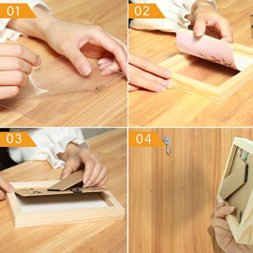 Vumdua 10 Pack Wood Picture Frames For Crafts, Unfinished Wood Photo Frames, Craft Frames Set For Arts Crafts, Diy Painting Projects - For Adults And Kids Craft (5 X7 Frame Size Holds 4 X6 Pictures) #TOP6