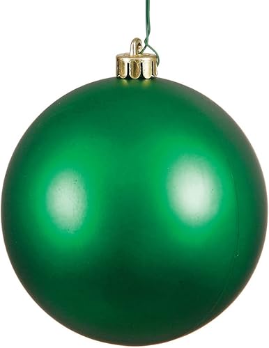 Miniatura 169 de Vickerman Esfera de adorno de Navidad de 10 pulgadas con acabado de caramelo, plástico inastillable, resistente a los rayos UV, decoración de árbol