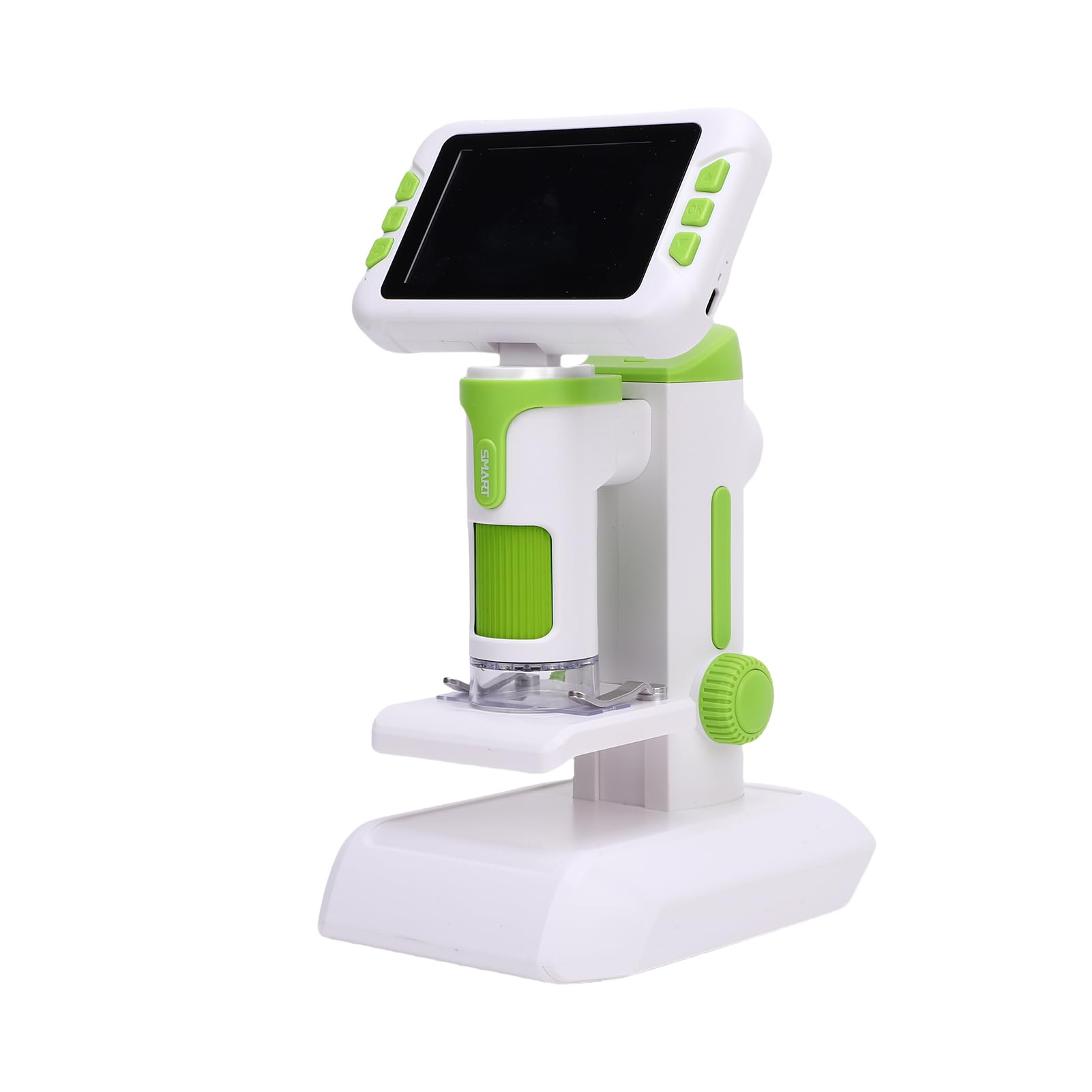 Cuifati Microscopio per Bambini Microscopio Digitale Portatile da 4" 1080P HD Ingrandimento 100X-1600X con 6 Luci LED Regolabili, Giocattolo Educativo Scientifico STEM Portatile per Bambini Dai 5